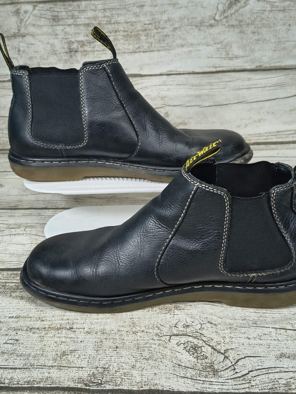 Dr Martens Lette Black Leather Slip On Chelsea Boots Women Size 9 - Picture 6 of 9